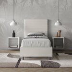 Lit coffre 1 place - focus - focus 80x210 - bois massif - laqu - sommier relevable