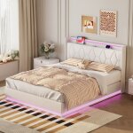 Lit coffre 160 x 200 avec sommierlit 2 personnes avec led et usblit doublelit 140x200 avec sommier � ...