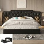Lit coffre - langtu - 160x200 - syst�me hydraulique - ports usb des deux c�t�s - lampes de lecture int�gr�es ...