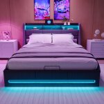 Lit coffre 160x200 avec ledlit rembourré avec port de chargement usb lit rembourré led hydrauliquelit ... Lit coffre 160x200 avec ledlit rembourré avec port de chargement usb lit rembourré led hydrauliquelit ...