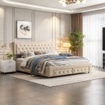 Lit coffre 180x200 cm lit double avec tiroirs lit rembourr moderne avec rangement sommier  lattes lit ...