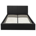 Lit coffre 2 places 160x200 cm bastien simili cuir sommier inclus