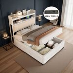 Lit coffre 90x200cm lit simple lit adulte novlys avec rangement hydraulique - tte de lit avec tagre ...