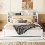Lit coffre - aapaas - 180x200 cm - blanc - 4 tiroirs - sommier inclus Lit coffre - aapaas - 180x200 cm - blanc - 4 tiroirs - sommier inclus