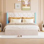 160×200cm lit coffre adulte beige lit double rembourré en velours lit 2 personnes avec coffre de rangement ... 160×200cm lit coffre adulte beige lit double rembourré en velours lit 2 personnes avec coffre de rangement ...