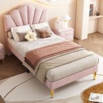 Lit coffre - tkopy - lit simple enfant 90x200 cm lit rembourr avec sommier  lattes et tte de lit shell ...