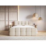 Lit continental - cloudy - 180x200 cm - en bouclette beige clair