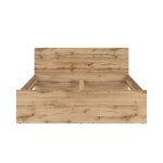 Lit deux places petits - meubles - june - 204 x 165 x 86cm - bois