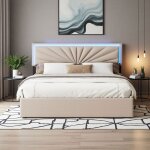 Lit double 160x200 adulte ? rangement intégré 4 tiroirs coffre ? led 16c personnalisable ? design scandinave ... Lit double 160x200 adulte ? rangement intégré 4 tiroirs coffre ? led 16c personnalisable ? design scandinave ...