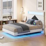 Lit double 160x200 cm lit adulte led avec tête de lit design et sommier à lattes lit rembourré velours ... Lit double 160x200 cm lit adulte led avec tête de lit design et sommier à lattes lit rembourré velours ...