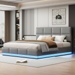 Lit double 180x200 cm lit coffre moderne et �l�gant cadre de lit � levage hydraulique grand espace de ...
