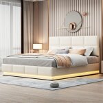 Lit double 180x200 cm en cuir - éclairage led & hydraulique rangementlit coffre adulte 2 personnes avec ... Lit double 180x200 cm en cuir - éclairage led & hydraulique rangementlit coffre adulte 2 personnes avec ...