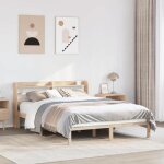 Lit double 2 personnes cadre de lit 140x190 cm bois de pin massifsans matelas adulte30565777 Lit double 2 personnes cadre de lit 140x190 cm bois de pin massifsans matelas adulte30565777