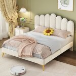 Lit double capitonné 140 x 200cm avec tête lit 2 personnes adulte sommier à lattestissu velours doux ... Lit double capitonné 140 x 200cm avec tête lit 2 personnes adulte sommier à lattestissu velours doux ...
