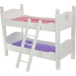 Lit bunk bunk bunk dolivias little world 18 doll en bois avec chelle blanche