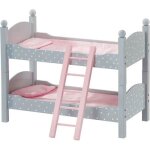 Le petit monde dolivia 18 poupe en bois lit superpos convertible avec une chelle gris