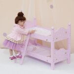 Lit bunk bunk bunk bunk dolivias little world 18 poll wooden avec chelle rose