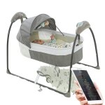 Lit �lectrique � balancement pour b�b� balancement � 3 vitesses t�l�commande capacit� de 22. 05lbs gray ...