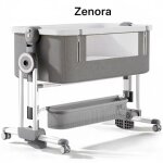 Lit electrique intelligent berceau b�b� gris ouverture lit parental lit cododo r�glable balancement doux ...