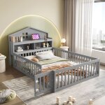 Lit enfant 140x200 bois massif avec barreaux de sécurité porte intégrée tableau dessin tiroir de rangement ... Lit enfant 140x200 bois massif avec barreaux de sécurité porte intégrée tableau dessin tiroir de rangement ...