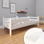 Lit enfant 180x80 cm en bois avec matelas et sommier - barri�re de lit inclus - lit simple fille gar�on ...