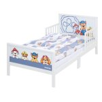 Lit enfant 2 - 7 ans avec barrires de protection + parure de lit roba patpatrouille - blanc - 70x140 ...