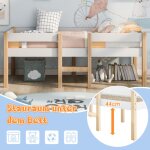 Lit enfant 90x200 cm avec protection antichute lit simple en pin de haute qualit� et offre pin massif ...