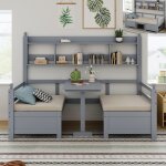 Lit enfant 90x200cm canapé - lit lit simple en bois massif lit dappoint avec bureau étagère de rangement ... Lit enfant 90x200cm canapé - lit lit simple en bois massif lit dappoint avec bureau étagère de rangement ...