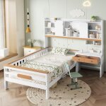 Lit enfant 90x200cm lit simple en bois massif avec bureau 2 tiroirs 2 portes 6 compartiments et sommier ... Lit enfant 90x200cm lit simple en bois massif avec bureau 2 tiroirs 2 portes 6 compartiments et sommier ...