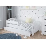 Lit enfant avec barri�re de s�curit� et tiroir - 80x160 cm - lit enfant avec rangement - sommier � lattes ...