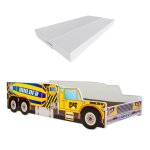 Lit enfant  camion - btonnire  sommier avec matelas 160 x 80 cm.