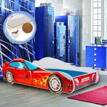 Lit enfant en forme de voiture 4x4 ? 160 x 80 cm avec sommier et matelas en mousse - coco avec housse ...