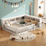 Lit enfant rembourr 140 x 190 cm avec port usb cadre de lit adulte avec sommier  lattes lit double ...