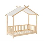 Lit enfant tente des Étoiles beige 70x140 sommier inclus - laïba kids Lit enfant tente des Étoiles beige 70x140 sommier inclus - laïba kids