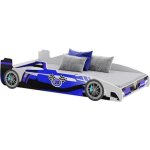 Lit enfant voiture formule 1 bleu 160 x 80cm