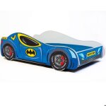 Lit enfant voiture pour un garçon batcar 140x70 sommier + matelas Lit enfant voiture pour un garçon batcar 140x70 sommier + matelas