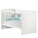 Lit évolutif - 140x70cm - babyprice basic - en bois blanc Lit évolutif - 140x70cm - babyprice basic - en bois blanc