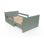 Lit évolutif enfant avec tiroir bois - abc meubles - 90 x 140 / 170 / 200 cm - vert - bois massif - a ... Lit évolutif enfant avec tiroir bois - abc meubles - 90 x 140 / 170 / 200 cm - vert - bois massif - a ...