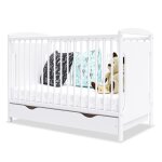 Lit bébé évolutif avec tiroir margot 60x120 cm (matelas non inclus) blanc Lit bébé évolutif avec tiroir margot 60x120 cm (matelas non inclus) blanc