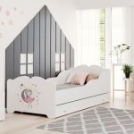 Lit pour fille anna 70x140 avec tiroir et matelas ? une solution id�ale pour la chambre d?enfant