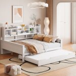 Lit gigogne 140 * 200cm + 90 * 190cm - canap - lit extensible avec sommiers  lattes lit multifonction ...