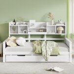 Lit gigogne 90 * 200cm + 90 * 190cm - canap - lit extensible avec sommiers  lattes lit multifonction ...