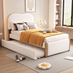 Lit gigogne 90x200 cm lit extensible canap - lit 90x200 cm avec sommier  lattes cadre en bois massif ...