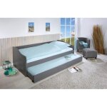 Inter link lit gigogne malte 90x200 gris bois massif