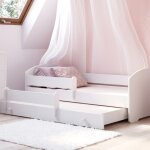 Lit gigogne double pour enfants luk ii 160 x 80 avec 2 matelas 2 sommiers blanc Lit gigogne double pour enfants luk ii 160 x 80 avec 2 matelas 2 sommiers blanc