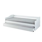 Inter link lit gigogne leonie 23 90x200 cm blanc bois massif avec sommier à lattes Inter link lit gigogne leonie 23 90x200 cm blanc bois massif avec sommier à lattes