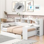 Lit gigogne - singularity - 90 x 200 - 2 tiroirs - bureau int�gr� - panneau de particules + mdf