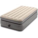 Lit gonflable �lectrique 1 place - twinbird - 99x191x51 cm - beige - pompe �lectrique int�gr�e - technologie ...