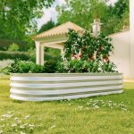 Lit de jardin carr potager de jardin surlev bac  semis jardiniere en acier galvanis serre de jardin ...