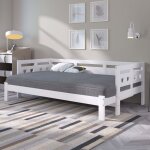 Lit de jour lit extensible 90 * 190cm ?lit gigogne en bois massif transformable en lit 2 places ?pin ... Lit de jour lit extensible 90 * 190cm ?lit gigogne en bois massif transformable en lit 2 places ?pin ...